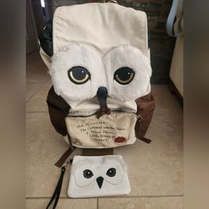 Harry Potter Backpack Hedwig Owl Hogwarts Letter Rucksack Bag w/ Laptop Sleeve